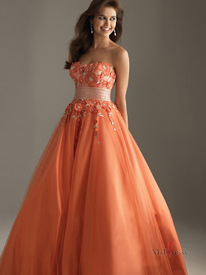orange dresses for women formal wear